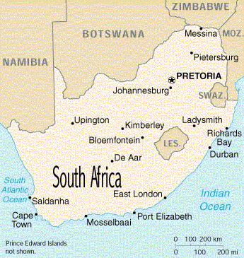 Map of South Africa